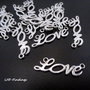 1 Charm/connettore "LOVE" color argento (33x10mm) (cod. new)