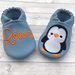 Scarpine ecopelle Pinguino personalizzate con nome - Bimbo 3/6 mesi