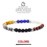 MODELLO COLORS - BRACCIALI REVES FATTI SU MISURA CON PIETRE NATURALI E COMPONENTI IN ARGENTO925, METALLO E ACCIAIO 316L