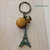 Portachiavi bronzo macarons e torre eiffel vintage