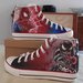 Scarpe modello tipo Converse a tema "Spider Man/Venom"