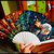 Ventaglio di carta rinforzata e bambù a tema "Il castello errante di Howl" Studio Ghibli