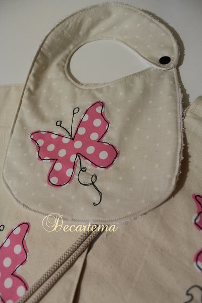 SET ASILO SACCA + TOVAGLIETTA + BAVETTA PERSONALIZZABILE CON NOME