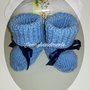 Scarpette neonato lana