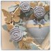 Cuore/fiocco nascita in vimini decorato con roselline,rametti,farfalle e cuori azzurri e beige