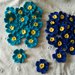10 fiorellini vari colori ad uncinetto