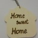 portachiavi in legno a forma di casetta "home sweet home"