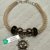 Bracciale uncinetto con charms fatto a mano idea regalo 