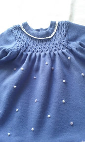 vestito abito bimba lana o cotone maglia