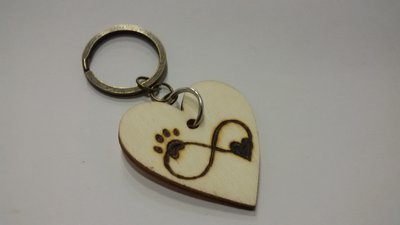 portachiavi a forma di cuore con simbolo dell'infinito, cuore e zampetta portachiavi a forma di cuore con simbolo dell'infinito, cuore e zampetta