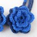 SCIARPANA doppio blu con fiori