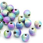 10 Perle perline smerigliate multicolore divisori spaziatori 8 mm
