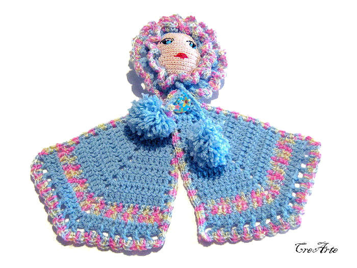 Ompinda Portachiavi a forma di bambola all'uncinetto, divertente portachiavi con carte positive, supporto emotivo, regalo per donne o amanti per compleanno/festa della mamma, Marrone, verde, bianco