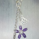 Collana Con Perline, Ciondolo A Forma Di Luna, Pentagramma E - Foto 2