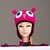 Cappellino gufetto fucsia all'uncinetto