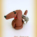 Porta anelli con bassotto in fimo per san valentino personalizzabile con il tuo cane, miniature idee regalo animali personalizzabile