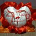 Cuscino fedi cuore cuscinetto portafedi volant in raso ricamo personalizzato nomi sposi + data matrimonio