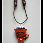 kawaii indigenous fimo necklace