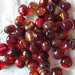 43 Perle di Vetro Murano rosse sfumate 12/14 mm.