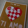 Biglietto innamorato per San Valentino • Cuore di carta intrecciato con le iniziali personalizzate