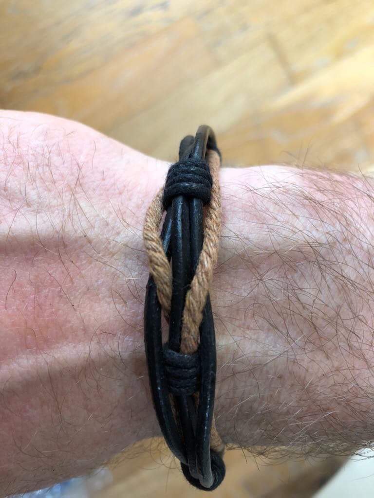Bracciale cuoio incrociato | Marlù Gioielli