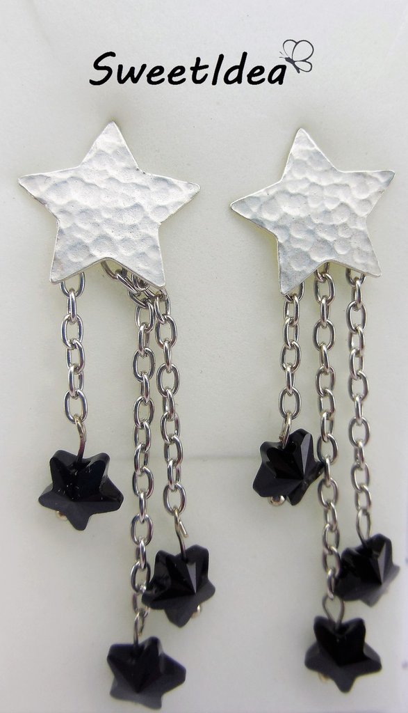 Accessori Orecchio Fashion Orecchini A Bracciale Senza Piercing A Forma Di Stella - Argento Sterling 900, Con Zirconi Gioielli Stella Cubic Zirconia - Foto 4