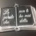 (476) ciondolo libro plexiglass trasparente con incisione