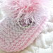 Scarpine da culla bambina neonato eleganti in lana rosa fatte a mano