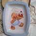 vassoio in porcellana dipinta  a mano, con soggetto natalizio "gingerbread