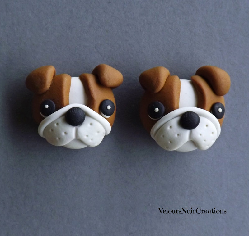 Orecchini Pendenti Bulldog Inglese In Acrilico | Gioielli Simpatici Per Amanti Dei Cani | Ipoallergenici, Leggeri, Senza Nichel | Regalo Donna