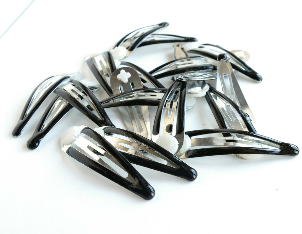 Accessori Per Capelli Donna Con Fermaglio Per Capelli Nero Opaco - Foto 11