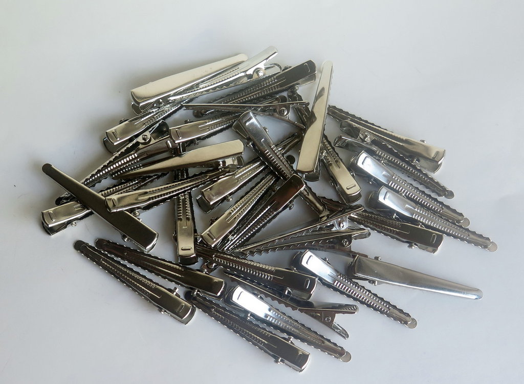 6 Pcs Feragli Per Capelli, Plastica Anatra Bill Clip, Alligatore - Foto 7