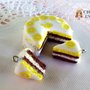 Set torta limone glassa ciondoli fimo charms bigiotteria materiali creare bijoux  bomboniere