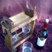Mini Cantina porta bottiglie e calici in legno