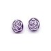 2*10 Perle perline a forma di ROSA colore viola fiore spaziatori 8 mm