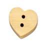  40 Bottoni 2 Fori in Legno a forma di cuore cuoricino 13 x 11mm