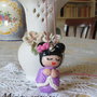                                                         Collana con Kokeshi in fimo