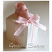 Bomboniera nascita: scatola cubo con scarpina rosa