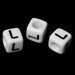 30 dadi cubi bianchi Lettera "L" Alfabeto a forma di Cubo per collane bracciali