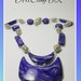 Collana elegante viola con perle in alluminio fatta a mano 