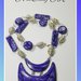 Collana elegante viola con perle in alluminio fatta a mano 