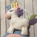 Fiocco Nascita personalizzato con unicorno su arcobaleno