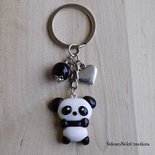 Portachiavi Panda In Metallo Argentato | Carino E Simpatico, Regalo Per Amanti Degli Orsi, Portafortuna, Accessorio Borse