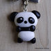 Portachiavi Panda In Metallo Argentato | Carino E Simpatico, Regalo Per Amanti Degli Orsi, Portafortuna, Accessorio Borse