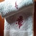 Set asciugamani spugna con ricamo punto croce angeli