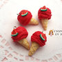 Cono anguria ciondolo pendente gelato dolci materiale bijoux decoden kawaii rosso
