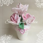 Vesetto con roselline di stoffa – Sara Susan Couture