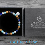 MODELLO RAINBOW - BRACCIALI REVES FATTI SU MISURA CON PIETRE NATURALI E COMPONENTI IN ARGENTO925, METALLO E ACCIAIO316L.