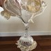 Fiocco e finale pendenti, ricambi per lampadari di Venini con pezzi rotti , in vetro soffiato di Murano, color oro e trasparente