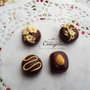 Lotto cioccolatini 4 pezzi ciondolo con gancino pendente materiale creativo decoden bigiotteria 